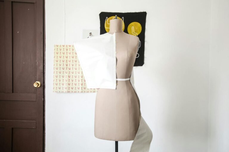mannequin with paper pattern